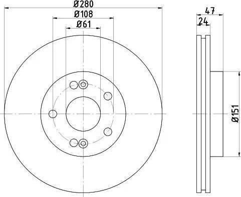 HELLA 8DD 355 109-281 - Əyləc Diski furqanavto.az