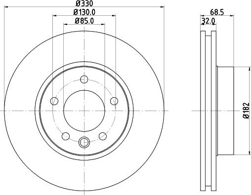 HELLA 8DD 355 109-742 - Əyləc Diski furqanavto.az