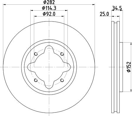 HELLA 8DD 355 104-971 - Əyləc Diski furqanavto.az