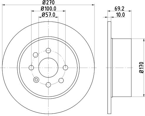 HELLA 8DD 355 104-661 - Əyləc Diski furqanavto.az