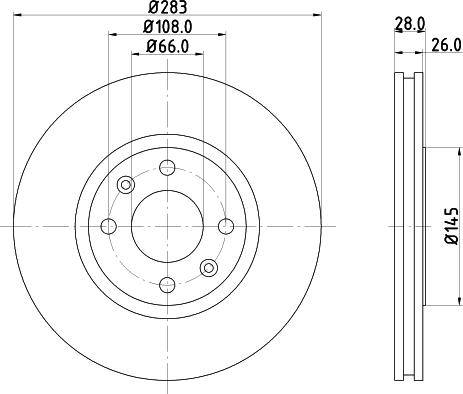 HELLA 8DD 355 105-051 - Əyləc Diski furqanavto.az