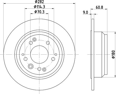 HELLA 8DD 355 105-001 - Əyləc Diski furqanavto.az