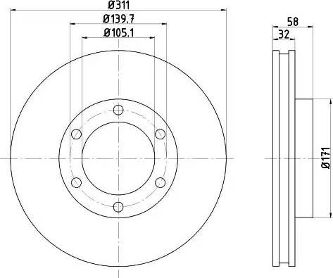 HELLA 8DD 355 105-211 - Əyləc Diski furqanavto.az