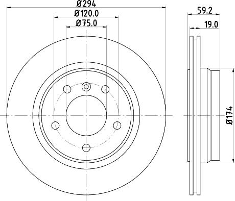 HELLA 8DD 355 124-011 - Əyləc Diski furqanavto.az