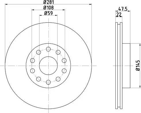 HELLA 8DD 355 106-291 - Əyləc Diski furqanavto.az