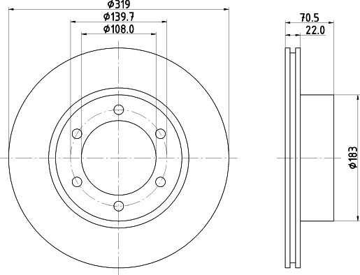 HELLA 8DD 355 106-241 - Əyləc Diski furqanavto.az