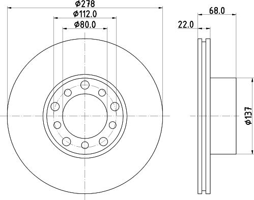 HELLA 8DD 355 100-401 - Əyləc Diski furqanavto.az