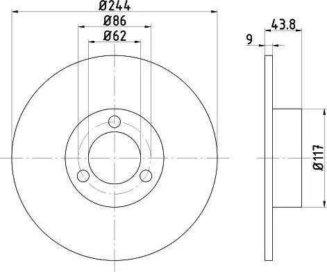 HELLA 8DD 355 100-481 - Əyləc Diski furqanavto.az