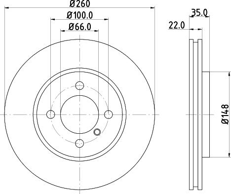 HELLA 8DD 355 100-652 - Əyləc Diski furqanavto.az