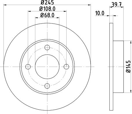 HELLA 8DD 355 100-621 - Əyləc Diski furqanavto.az