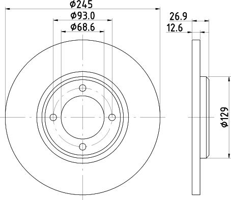 HELLA 8DD 355 100-021 - Əyləc Diski furqanavto.az