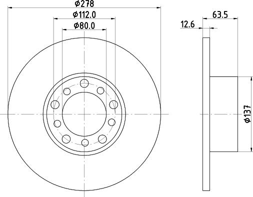 HELLA 8DD 355 100-071 - Əyləc Diski furqanavto.az