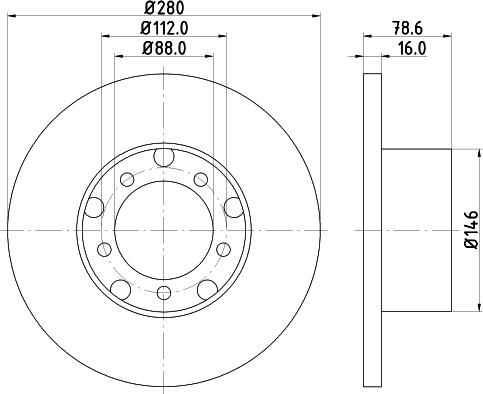 HELLA 8DD 355 100-201 - Əyləc Diski furqanavto.az