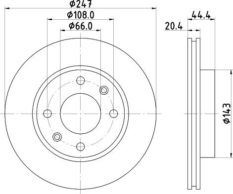 HELLA 8DD 355 101-081 - Əyləc Diski furqanavto.az