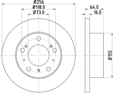 HELLA 8DD 355 101-121 - Əyləc Diski furqanavto.az