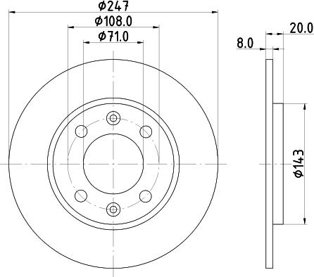 HELLA 8DD 355 101-811 - Əyləc Diski furqanavto.az