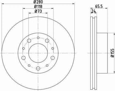 HELLA 8DD 355 109-001 - Əyləc Diski furqanavto.az