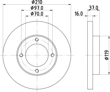 HELLA 8DD 355 108-491 - Əyləc Diski furqanavto.az