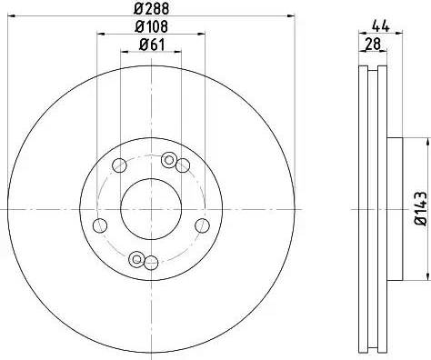 HELLA 8DD 355 108-451 - Əyləc Diski furqanavto.az