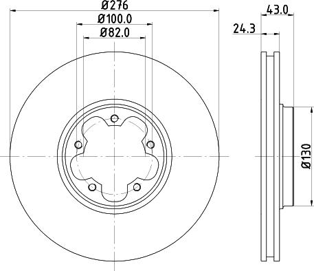 HELLA 8DD 355 108-121 - Əyləc Diski furqanavto.az