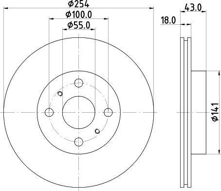 HELLA 8DD 355 108-721 - Əyləc Diski furqanavto.az