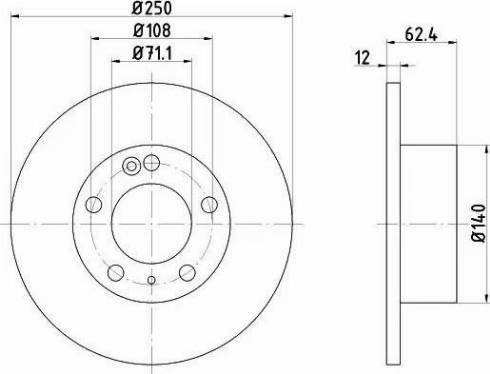 HELLA 8DD 355 103-021 - Əyləc Diski furqanavto.az