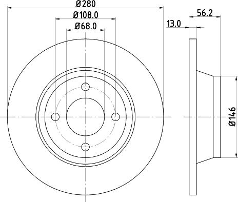 HELLA 8DD 355 103-071 - Əyləc Diski furqanavto.az