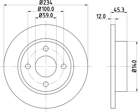 HELLA 8DD 355 103-341 - Əyləc Diski furqanavto.az