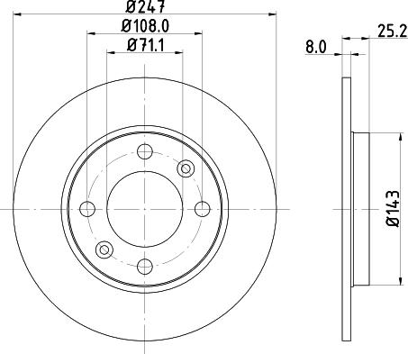 HELLA 8DD 355 124-371 - Əyləc Diski furqanavto.az