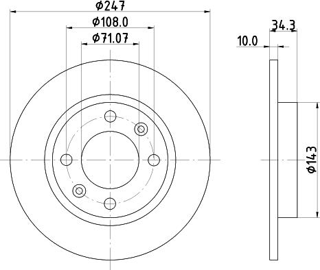 HELLA 8DD 355 102-061 - Əyləc Diski furqanavto.az