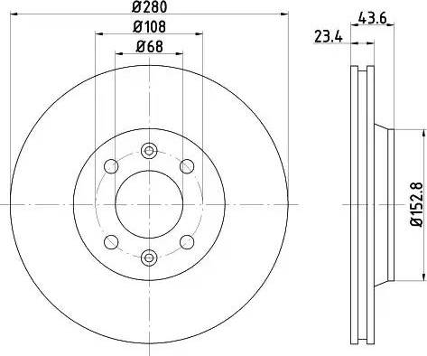 HELLA 8DD 355 102-081 - Əyləc Diski furqanavto.az