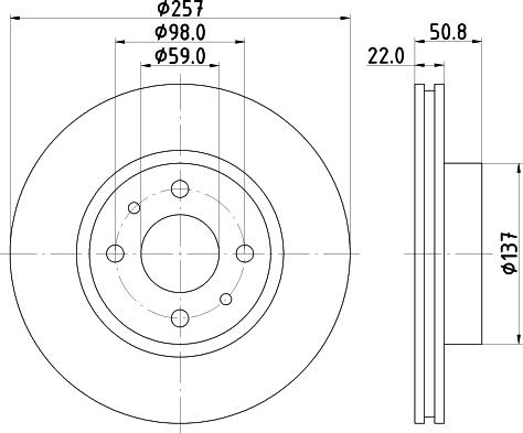 HELLA 8DD 355 102-301 - Əyləc Diski furqanavto.az