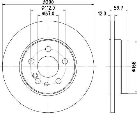 HELLA 8DD 355 122-172 - Əyləc Diski furqanavto.az