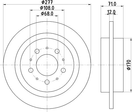 HELLA 8DD 355 107-101 - Əyləc Diski furqanavto.az