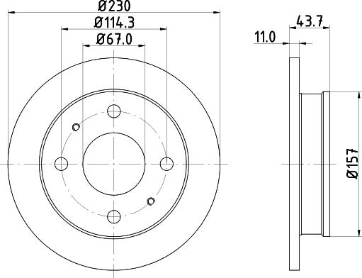 HELLA 8DD 355 107-171 - Əyləc Diski furqanavto.az