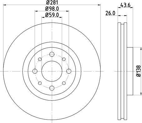 HELLA 8DD 355 107-831 - Əyləc Diski furqanavto.az