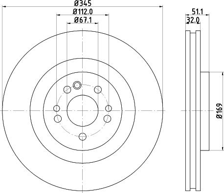 HELLA 8DD 355 107-221 - Əyləc Diski furqanavto.az