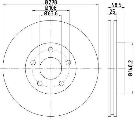 HELLA 8DD 355 119-491 - Əyləc Diski furqanavto.az