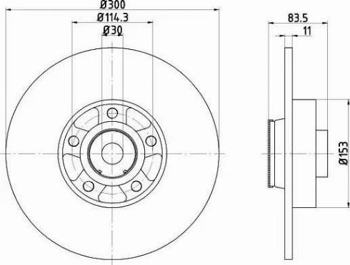 HELLA 8DD 355 119-311 - Əyləc Diski furqanavto.az