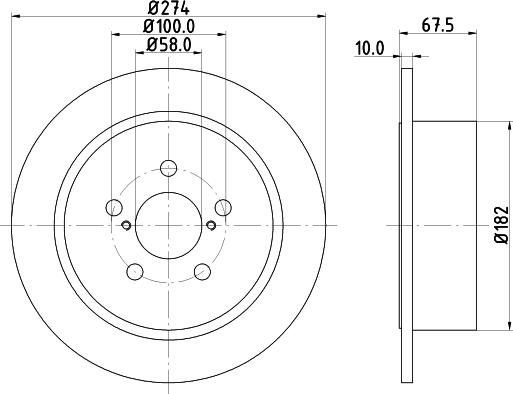 HELLA 8DD 355 114-641 - Əyləc Diski furqanavto.az