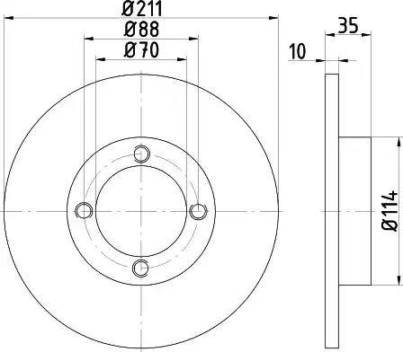 HELLA 8DD 355 114-851 - Əyləc Diski furqanavto.az