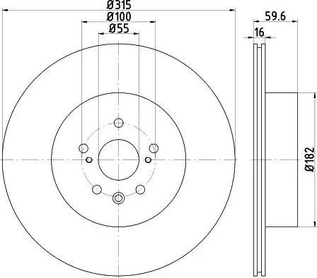 HELLA 8DD 355 114-811 - Əyləc Diski furqanavto.az