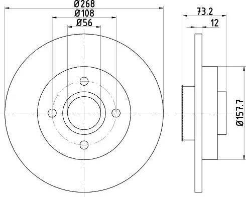 HELLA 8DD 355 114-741 - Əyləc Diski furqanavto.az