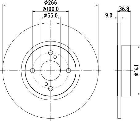 HELLA 8DD 355 114-781 - Əyləc Diski furqanavto.az