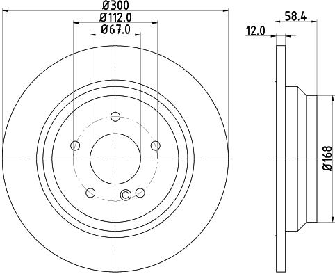 HELLA 8DD 355 115-412 - Əyləc Diski furqanavto.az