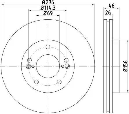 HELLA 8DD 355 115-091 - Əyləc Diski furqanavto.az