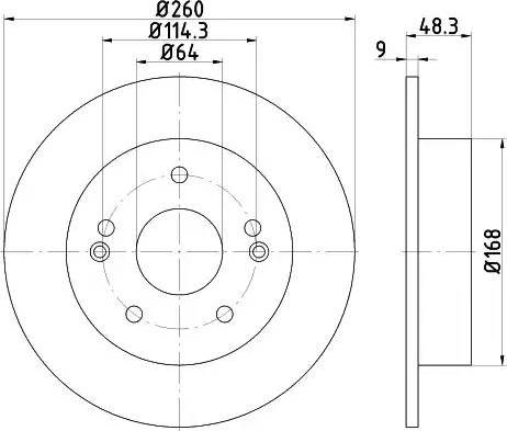 HELLA 8DD 355 115-031 - Əyləc Diski furqanavto.az