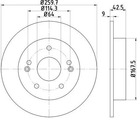 HELLA 8DD 355 115-021 - Əyləc Diski furqanavto.az