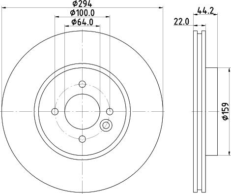 HELLA 8DD 355 115-882 - Əyləc Diski furqanavto.az