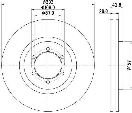 HELLA 8DD 355 115-721 - Əyləc Diski furqanavto.az